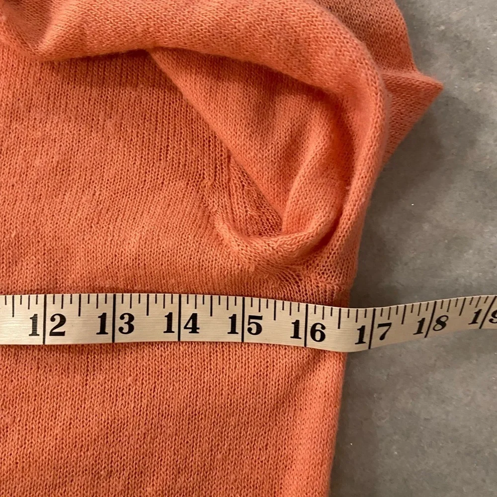 J. Crew Size S Coral Crystal Button Long Sleeve Lightweight Alpaca Cardigan